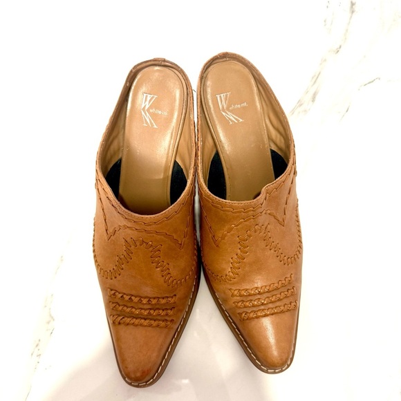 White Mountain Women's Bronco westernTan Slip-On Mules 7.5 W - Picture 6 of 7